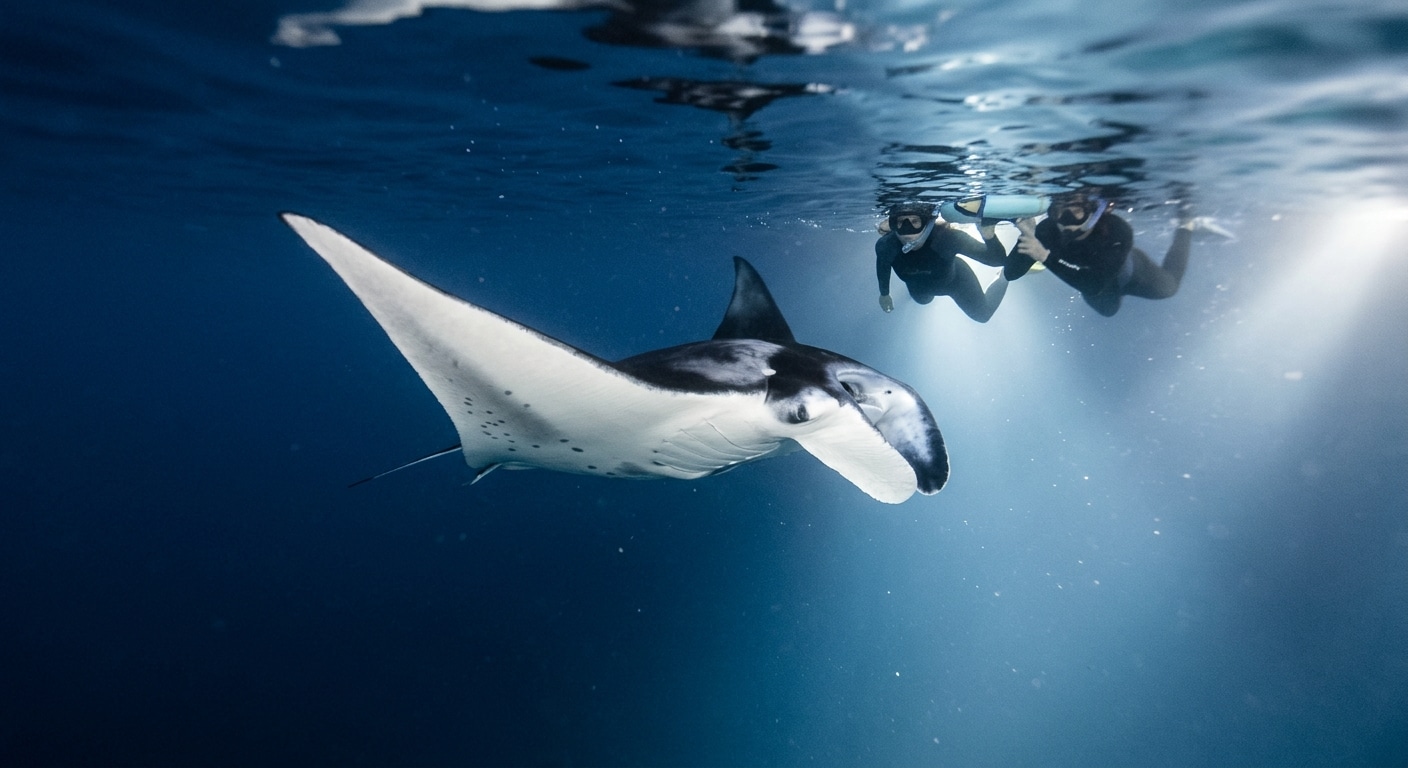 Manta Ray Sighting Rates and Behavior Patterns