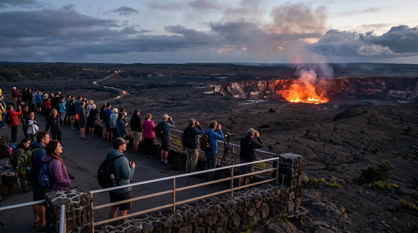 Viewing the Eruption Safely at Hawaiʻi Volcanoes National Park